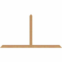 84"W x 45"H x 3 1/2"D x 3 1/2"F, 13/12 Pitch, Portland Smooth Timber Gable Bracket, Western Red Cedar