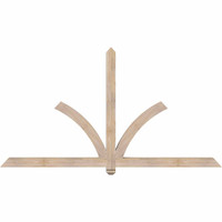 84"W x 45"H x 3 1/2"D x 3 1/2"F, 13/12 Pitch, Redmond Smooth Timber Gable Bracket, Douglas Fir