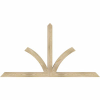 84"W x 45"H x 04"D x 4"F, 13/12 Pitch, Richland Rough Sawn Timber Gable Bracket, Douglas Fir