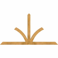 84"W x 45"H x 04"D x 4"F, 13/12 Pitch, Richland Rough Sawn Timber Gable Bracket, Western Red Cedar
