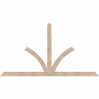 84"W x 45"H x 3 1/2"D x 3 1/2"F, 13/12 Pitch, Richland Smooth Timber Gable Bracket, Douglas Fir