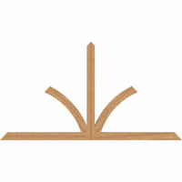 84"W x 45"H x 3 1/2"D x 3 1/2"F, 13/12 Pitch, Richland Smooth Timber Gable Bracket, Western Red Cedar