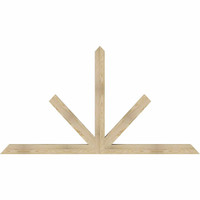 84"W x 45"H x 04"D x 4"F, 13/12 Pitch, Saratoga Rough Sawn Timber Gable Bracket, Douglas Fir