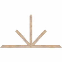 84"W x 45"H x 3 1/2"D x 3 1/2"F, 13/12 Pitch, Saratoga Smooth Timber Gable Bracket, Douglas Fir