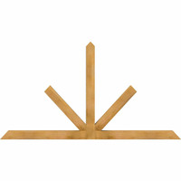 84"W x 45"H x 04"D x 4"F, 13/12 Pitch, Saratoga Rough Sawn Timber Gable Bracket, Western Red Cedar