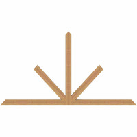 84"W x 45"H x 3 1/2"D x 3 1/2"F, 13/12 Pitch, Saratoga Smooth Timber Gable Bracket, Western Red Cedar