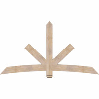 84"W x 45"H x 3 1/2"D x 5 1/2"F, 13/12 Pitch, Alberta Smooth Timber Gable Bracket, Douglas Fir