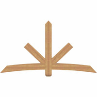 84"W x 45"H x 3 1/2"D x 5 1/2"F, 13/12 Pitch, Alberta Smooth Timber Gable Bracket, Western Red Cedar