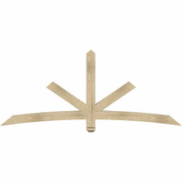 84"W x 35"H x 04"D x 4"F, 10/12 Pitch, Alberta Rough Sawn Timber Gable Bracket, Douglas Fir