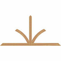 84"W x 42"H x 3 1/2"D x 3 1/2"F, 12/12 Pitch, Richland Smooth Timber Gable Bracket, Western Red Cedar