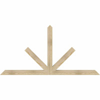 84"W x 42"H x 04"D x 4"F, 12/12 Pitch, Saratoga Rough Sawn Timber Gable Bracket, Douglas Fir