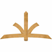 84"W x 45"H x 04"D x 6"F, 13/12 Pitch, Davenport Rough Sawn Timber Gable Bracket, Western Red Cedar