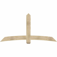 84"W x 42"H x 04"D x 6"F, 12/12 Pitch, Bellingham Rough Sawn Timber Gable Bracket, Douglas Fir