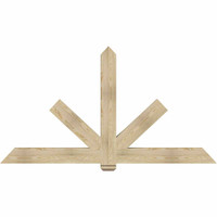 84"W x 45"H x 04"D x 6"F, 13/12 Pitch, Kennewick Rough Sawn Timber Gable Bracket, Douglas Fir
