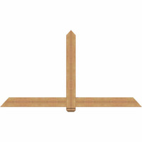 84"W x 45"H x 3 1/2"D x 5 1/2"F, 13/12 Pitch, Eugene Smooth Timber Gable Bracket, Western Red Cedar