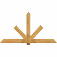 84"W x 45"H x 3 1/2"D x 5 1/2"F, 13/12 Pitch, Kennewick Smooth Timber Gable Bracket, Western Red Cedar