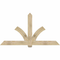 84"W x 45"H x 04"D x 6"F, 13/12 Pitch, Redmond Rough Sawn Timber Gable Bracket, Douglas Fir