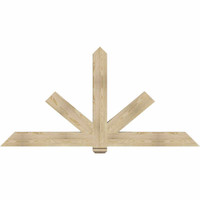 84"W x 42"H x 04"D x 6"F, 12/12 Pitch, Kennewick Rough Sawn Timber Gable Bracket, Douglas Fir