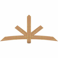 84"W x 38"H x 3 1/2"D x 5 1/2"F, 11/12 Pitch, Alberta Smooth Timber Gable Bracket, Western Red Cedar