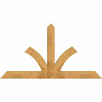 84"W x 45"H x 04"D x 6"F, 13/12 Pitch, Richland Rough Sawn Timber Gable Bracket, Western Red Cedar