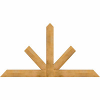 84"W x 45"H x 04"D x 6"F, 13/12 Pitch, Saratoga Rough Sawn Timber Gable Bracket, Western Red Cedar