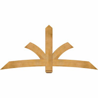 84"W x 38"H x 04"D x 6"F, 11/12 Pitch, Davenport Rough Sawn Timber Gable Bracket, Western Red Cedar