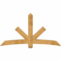 84"W x 45"H x 06"D x 6"F, 13/12 Pitch, Alberta Rough Sawn Timber Gable Bracket, Western Red Cedar