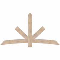 84"W x 45"H x 5 1/2"D x 5 1/2"F, 13/12 Pitch, Alberta Smooth Timber Gable Bracket, Douglas Fir