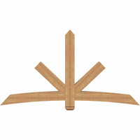 84"W x 45"H x 5 1/2"D x 5 1/2"F, 13/12 Pitch, Alberta Smooth Timber Gable Bracket, Western Red Cedar
