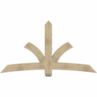 84"W x 45"H x 06"D x 6"F, 13/12 Pitch, Davenport Rough Sawn Timber Gable Bracket, Douglas Fir