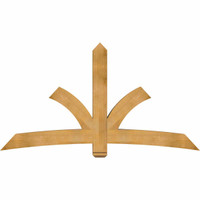 84"W x 45"H x 06"D x 6"F, 13/12 Pitch, Davenport Rough Sawn Timber Gable Bracket, Western Red Cedar
