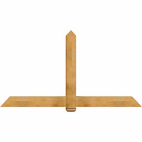 84"W x 45"H x 06"D x 6"F, 13/12 Pitch, Eugene Rough Sawn Timber Gable Bracket, Western Red Cedar