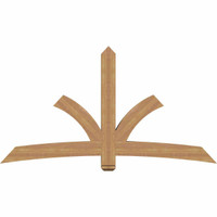 84"W x 45"H x 5 1/2"D x 5 1/2"F, 13/12 Pitch, Davenport Smooth Timber Gable Bracket, Western Red Cedar