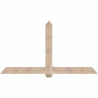 84"W x 45"H x 5 1/2"D x 5 1/2"F, 13/12 Pitch, Eugene Smooth Timber Gable Bracket, Douglas Fir