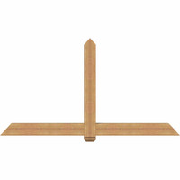 84"W x 45"H x 5 1/2"D x 5 1/2"F, 13/12 Pitch, Eugene Smooth Timber Gable Bracket, Western Red Cedar