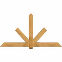 84"W x 45"H x 5 1/2"D x 5 1/2"F, 13/12 Pitch, Kennewick Smooth Timber Gable Bracket, Western Red Cedar