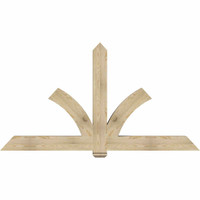 84"W x 45"H x 06"D x 6"F, 13/12 Pitch, Redmond Rough Sawn Timber Gable Bracket, Douglas Fir