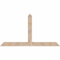 84"W x 45"H x 5 1/2"D x 5 1/2"F, 13/12 Pitch, Portland Smooth Timber Gable Bracket, Douglas Fir