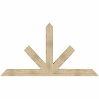 84"W x 45"H x 06"D x 6"F, 13/12 Pitch, Saratoga Rough Sawn Timber Gable Bracket, Douglas Fir