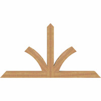 84"W x 45"H x 5 1/2"D x 5 1/2"F, 13/12 Pitch, Richland Smooth Timber Gable Bracket, Western Red Cedar