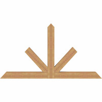 84"W x 45"H x 5 1/2"D x 5 1/2"F, 13/12 Pitch, Saratoga Smooth Timber Gable Bracket, Western Red Cedar