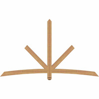 84"W x 49"H x 3 1/2"D x 3 1/2"F, 14/12 Pitch, Alberta Smooth Timber Gable Bracket, Western Red Cedar