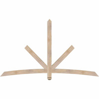 84"W x 49"H x 3 1/2"D x 3 1/2"F, 14/12 Pitch, Alberta Smooth Timber Gable Bracket, Douglas Fir