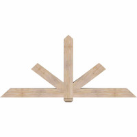 84"W x 38"H x 5 1/2"D x 5 1/2"F, 11/12 Pitch, Kennewick Smooth Timber Gable Bracket, Douglas Fir
