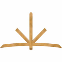 84"W x 49"H x 04"D x 4"F, 14/12 Pitch, Alberta Rough Sawn Timber Gable Bracket, Western Red Cedar