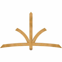 84"W x 49"H x 04"D x 4"F, 14/12 Pitch, Davenport Rough Sawn Timber Gable Bracket, Western Red Cedar