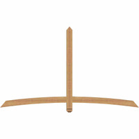 84"W x 49"H x 3 1/2"D x 3 1/2"F, 14/12 Pitch, Bellingham Smooth Timber Gable Bracket, Western Red Cedar