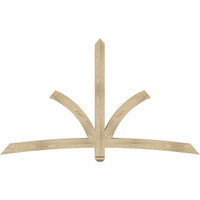84"W x 49"H x 04"D x 4"F, 14/12 Pitch, Davenport Rough Sawn Timber Gable Bracket, Douglas Fir