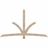 84"W x 49"H x 3 1/2"D x 3 1/2"F, 14/12 Pitch, Davenport Smooth Timber Gable Bracket, Douglas Fir