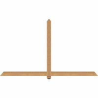 84"W x 49"H x 3 1/2"D x 3 1/2"F, 14/12 Pitch, Eugene Smooth Timber Gable Bracket, Western Red Cedar